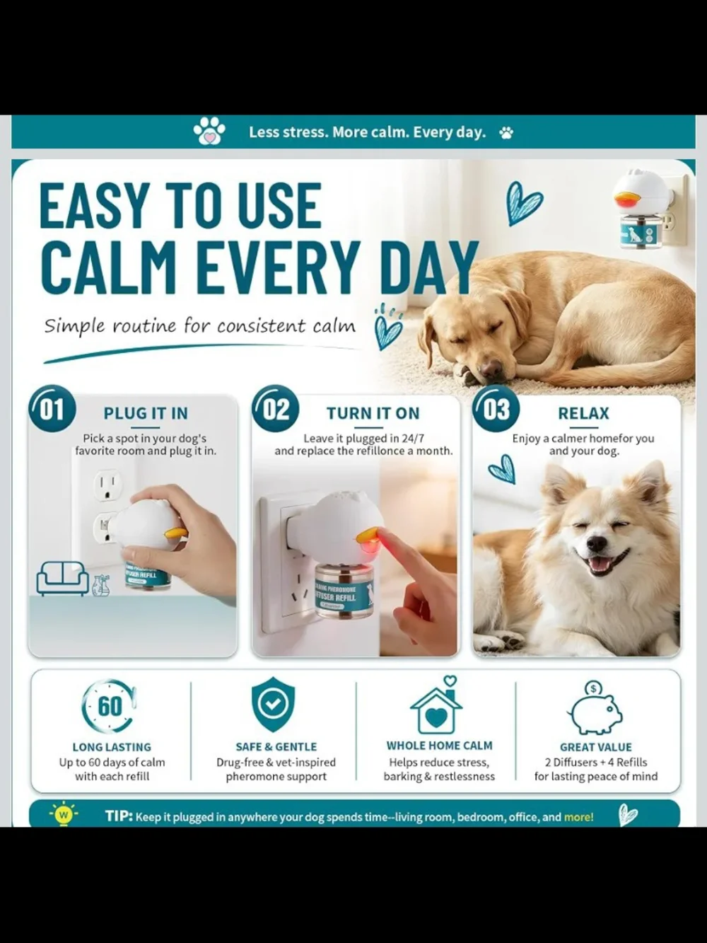 Advanced 🐶 Dog Calming Diffuser Kit
